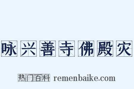 咏兴善寺佛殿灾是什么意思的图片